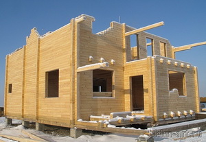 Строительство дома из клееного бруса зимой
